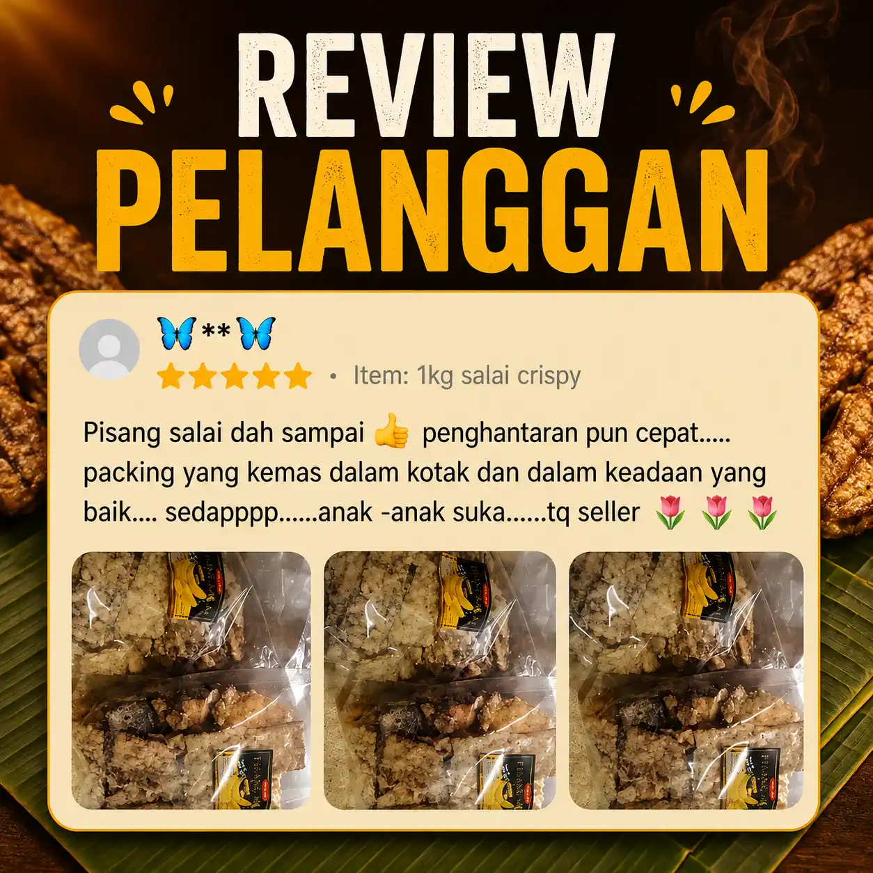 Review pelanggan pisang salai 1