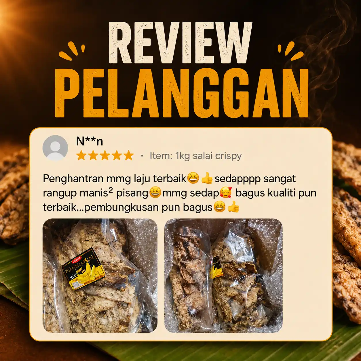 Review pelanggan pisang salai 5
