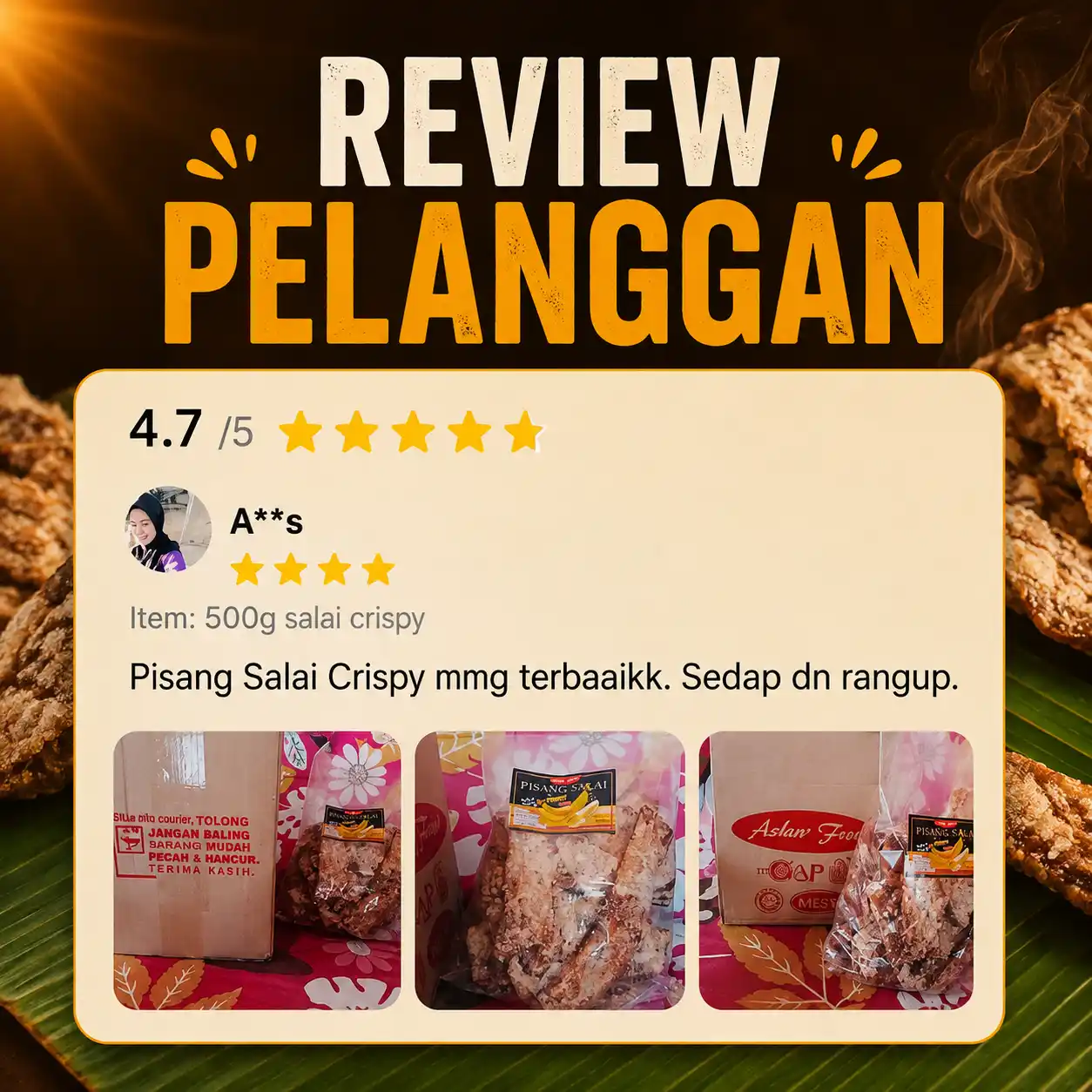 Review pelanggan pisang salai 8